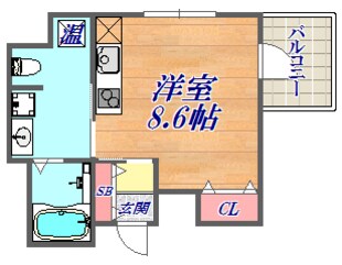 アドバンス三宮4ルシールの物件間取画像